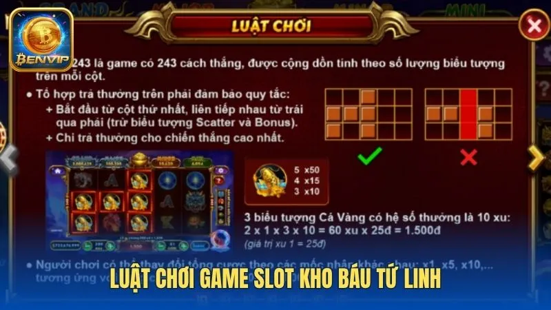 Luật chơi kho báu tứ linh mà hội viên cần biết